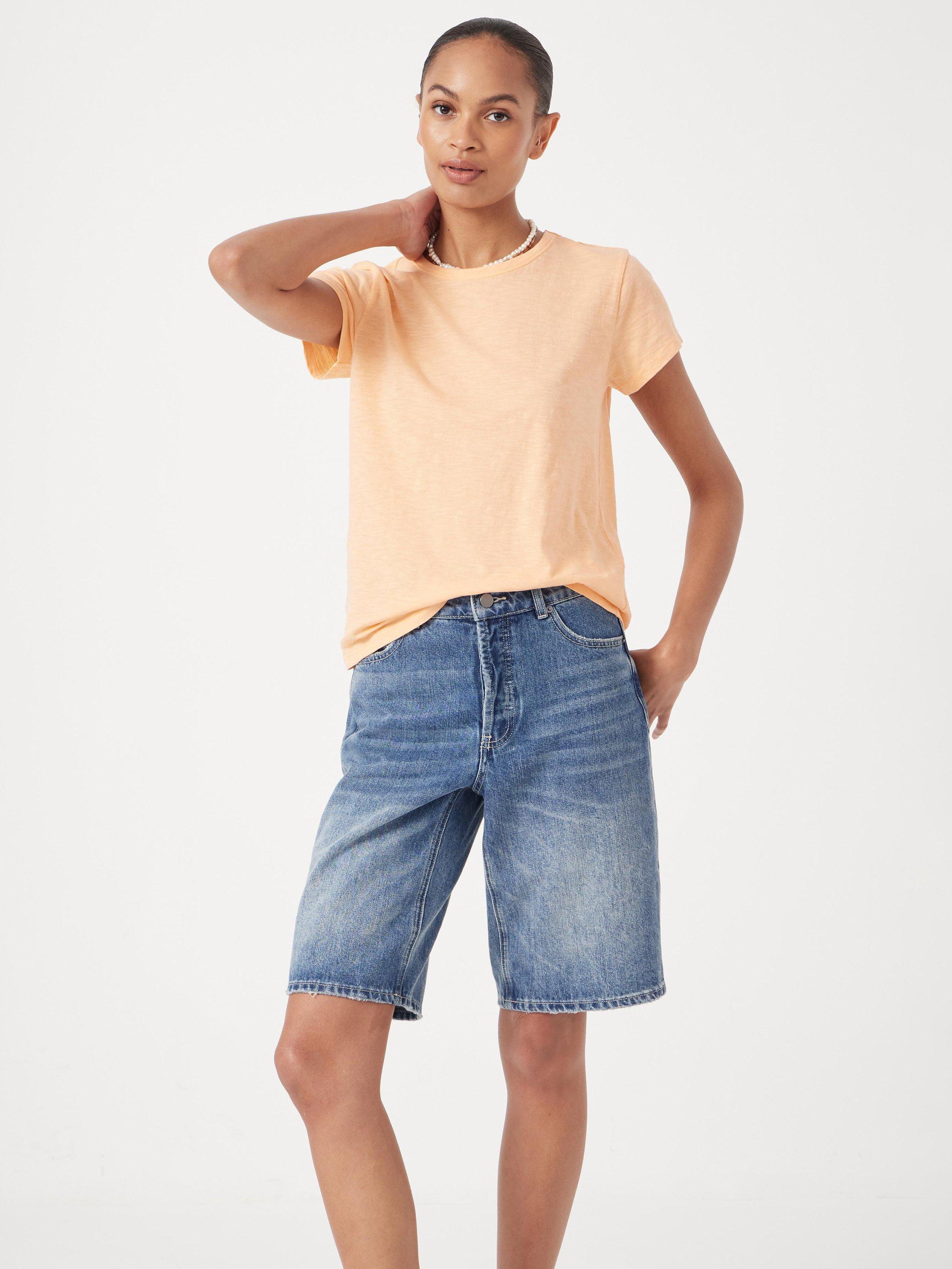 Product image 5 of 5, which shows HUSH Slim Fit Crew Neck T-Shirt, Peach Orange, L