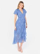 Phase Eight Kathleen Pleat Dress, Pale Blue