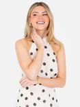 Anaya With Love Spot Self Tie Halterneck Maxi Dress