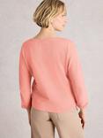 White Stuff Demi Pocket Detail Top, Mid Coral