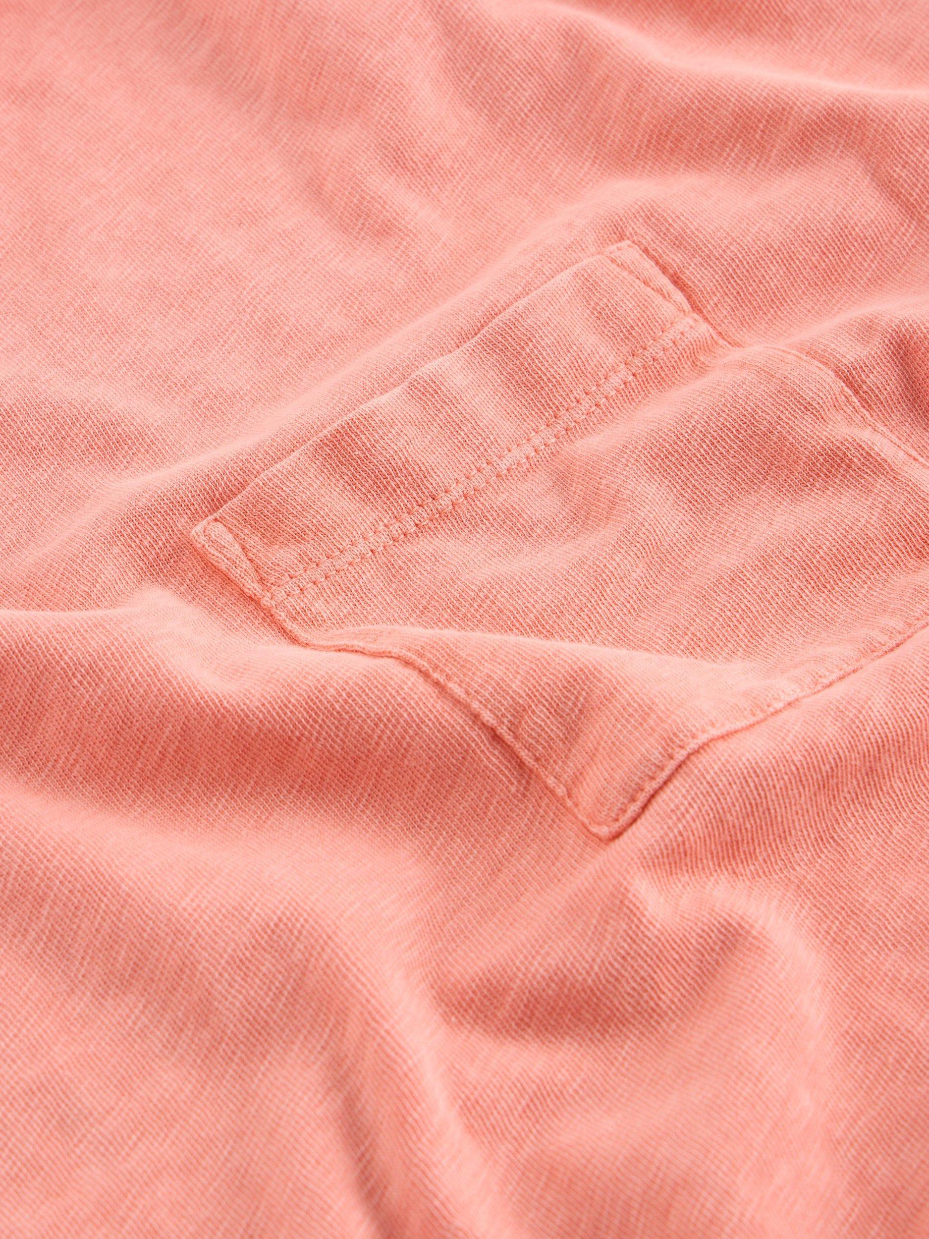 Product image 6 of 6, which shows White Stuff Demi Pocket Detail Top, Mid Coral, 6