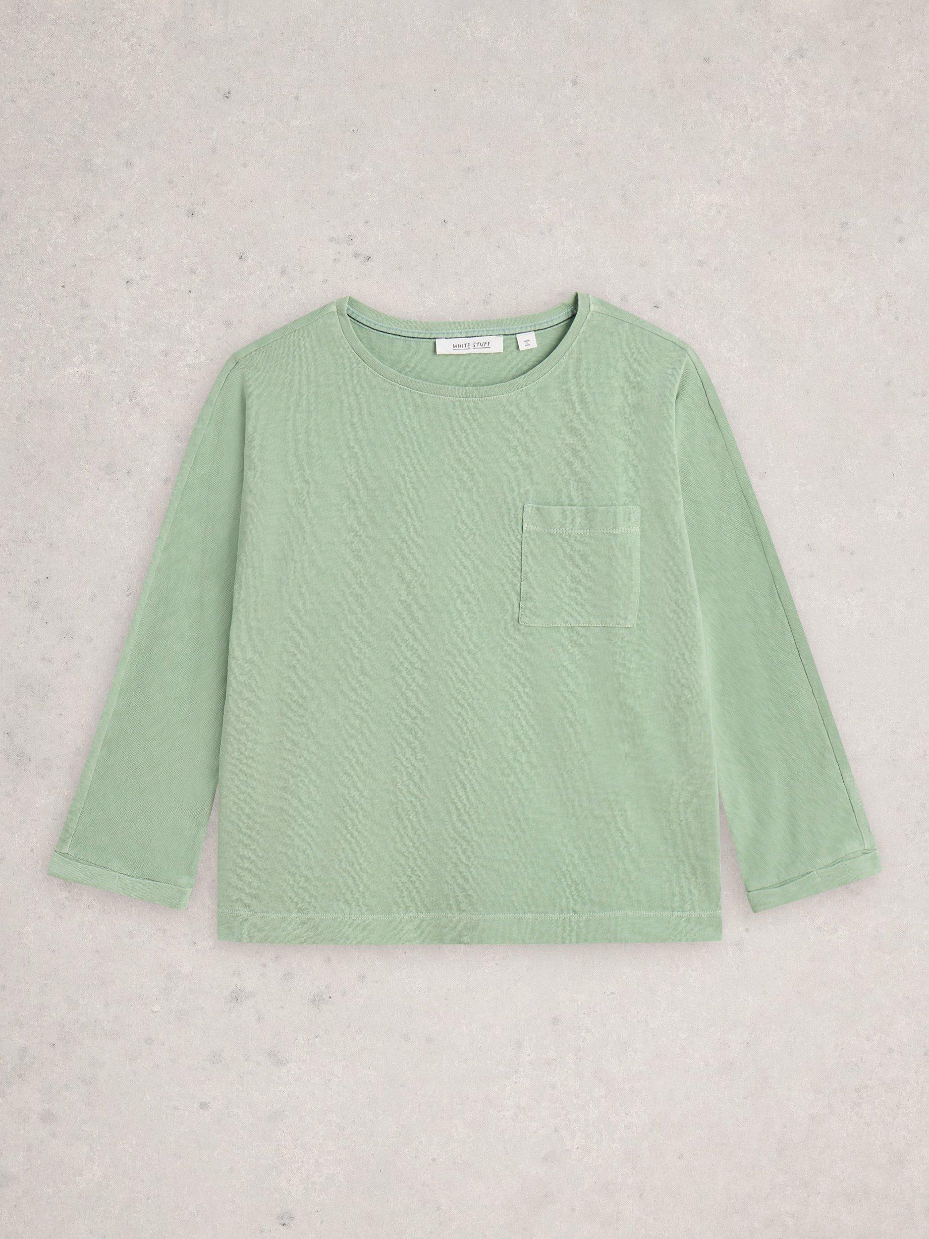 Product image 5 of 6, which shows White Stuff Demi Cotton Top, Mid Green, 6