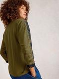 White Stuff Demi Heart Print Top, Navy/Multi