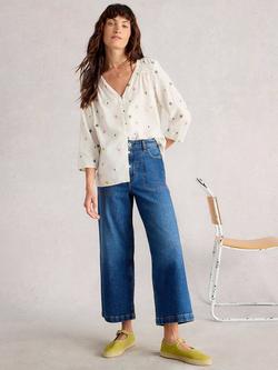 White Stuff Rae Cotton Top, Ivory/Multi, Ivory/Multi