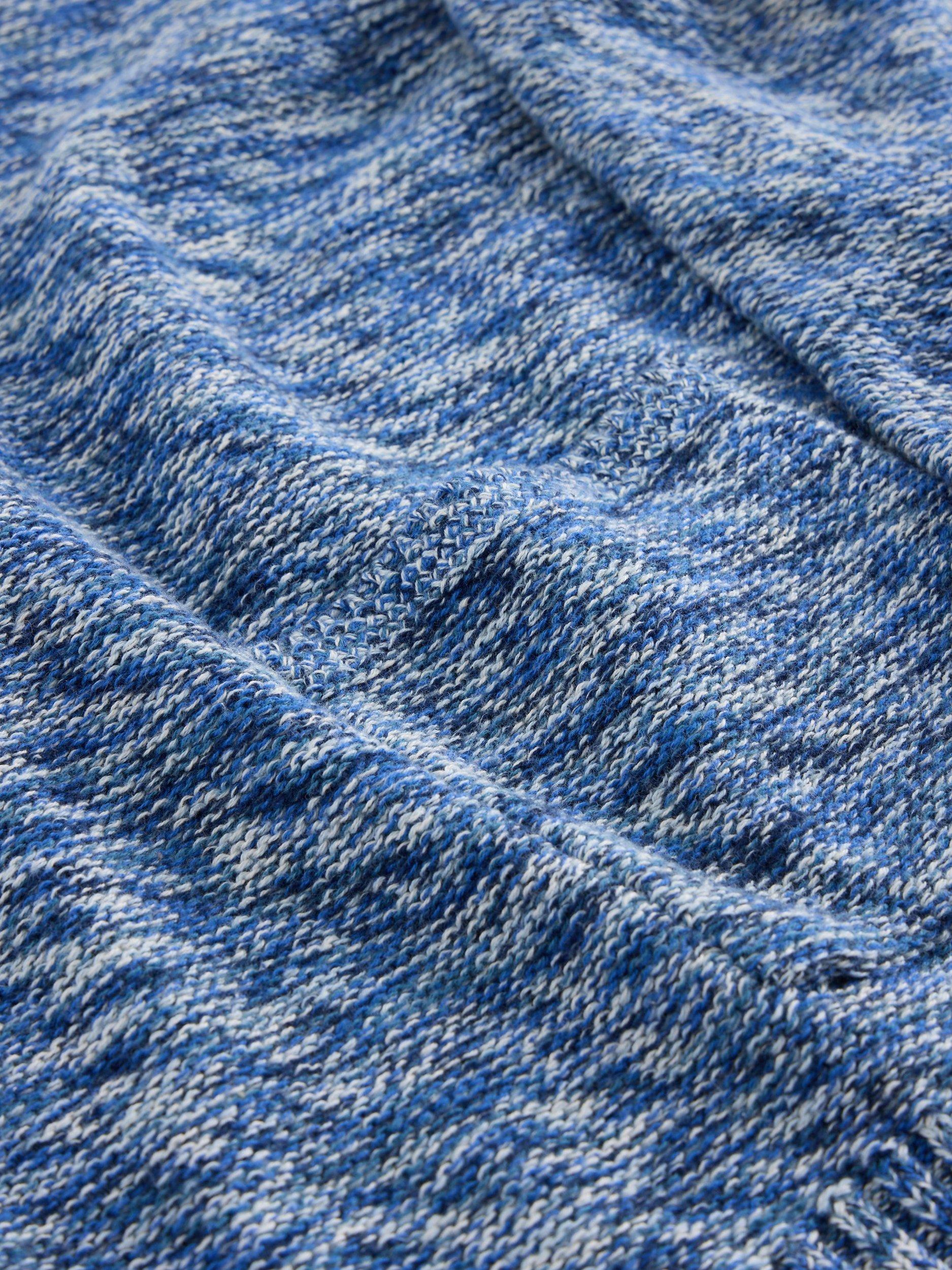 Product image 6 of 6, which shows White Stuff Victoria Textured Knit Jumper, Blue/Multi, 12