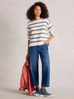 White Stuff Victoria Stripe Jumper, Ivory/Multi, Ivory/Multi