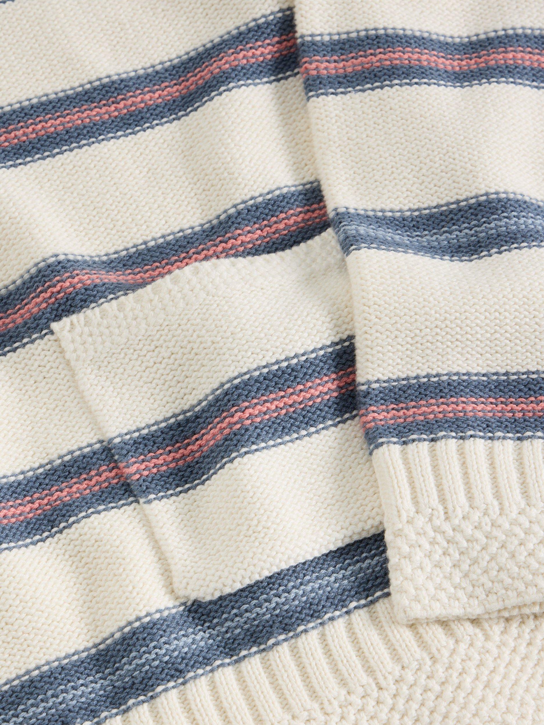 Product image 6 of 6, which shows White Stuff Victoria Stripe Jumper, Ivory/Multi, 8