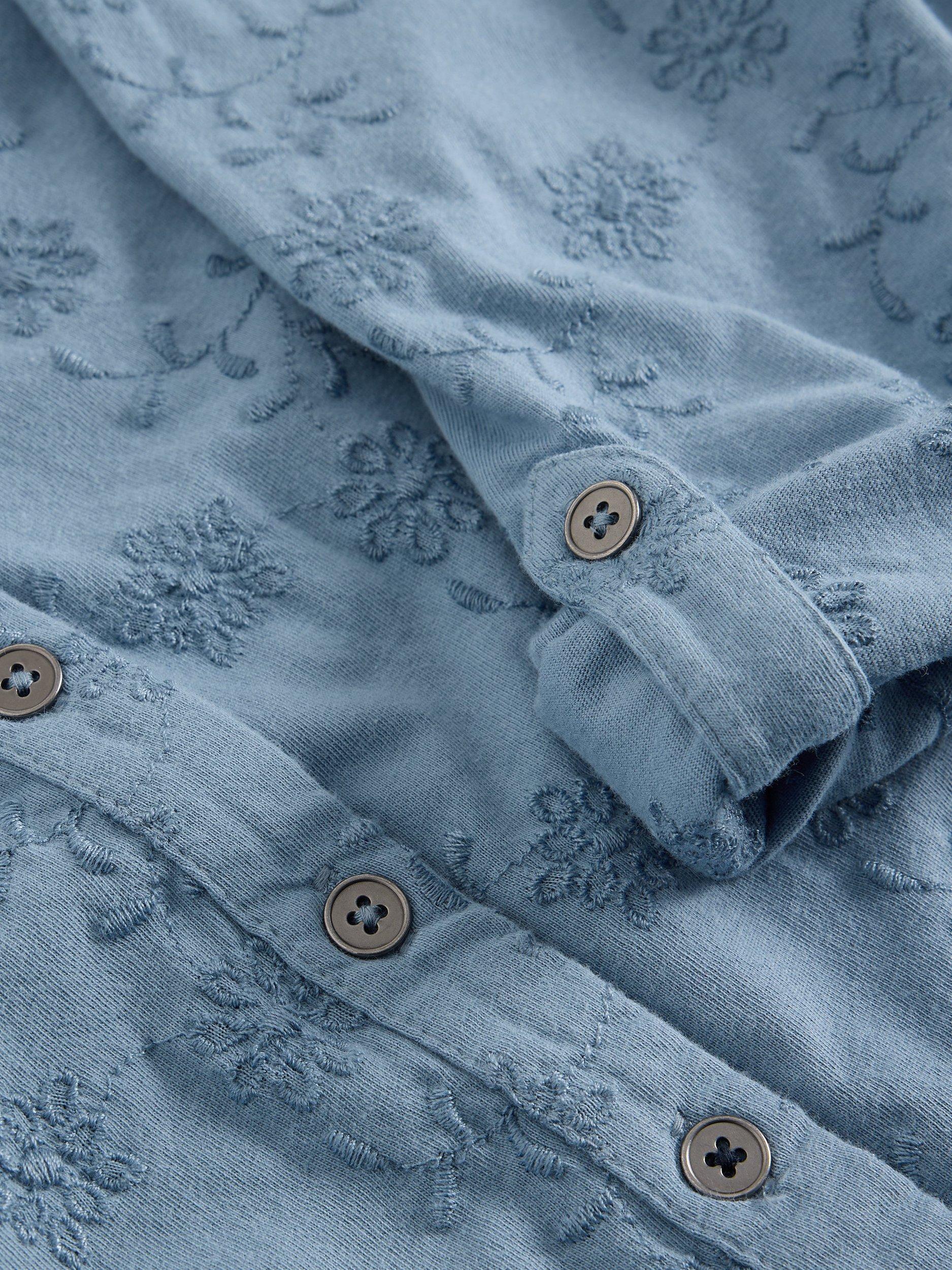 Product image 6 of 6, which shows White Stuff Annie Embroidered Shirt, Mid Blue, 6