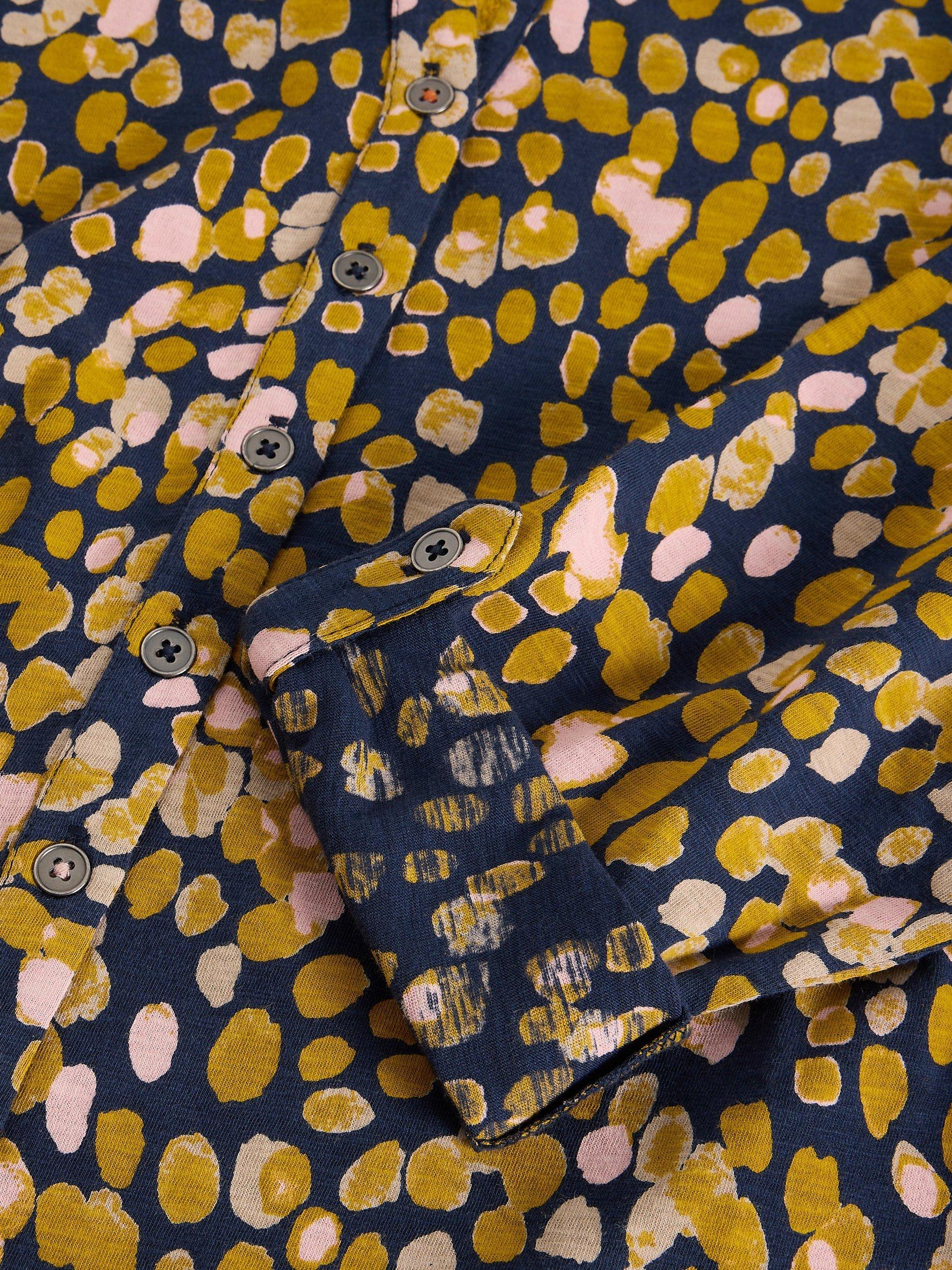 Product image 6 of 6, which shows White Stuff Annie Cotton Shirt, Yellow/Multi, 6