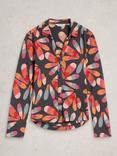 White Stuff Annie Floral Jersey Shirt, Grey/Multi