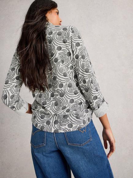 White Stuff Annie Printed Cotton Shirt - view 2, White/Multi