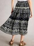 White Stuff Abigail Abstract Print Flared Midi Skirt