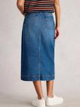 White Stuff Tia Cotton Blend A Line Midi Skirt