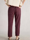 White Stuff Thea Organic Cotton Cargo Trousers, Dk Plum