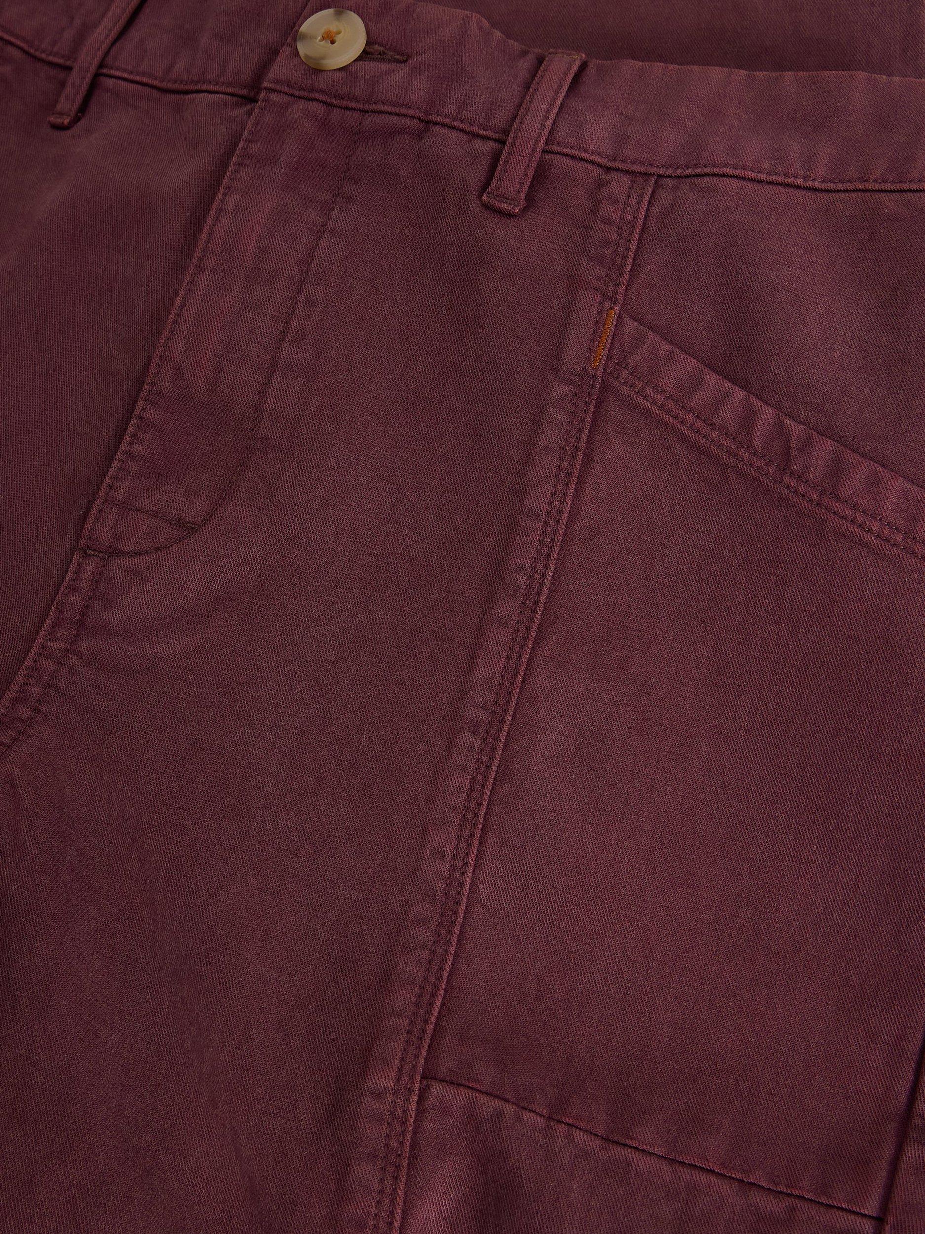 Product image 6 of 6, which shows White Stuff Thea Organic Cotton Cargo Trousers, Dk Plum, 8R