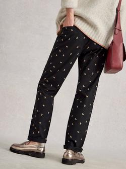 White Stuff Abstract Twister Chinos, Black - view 2, Black