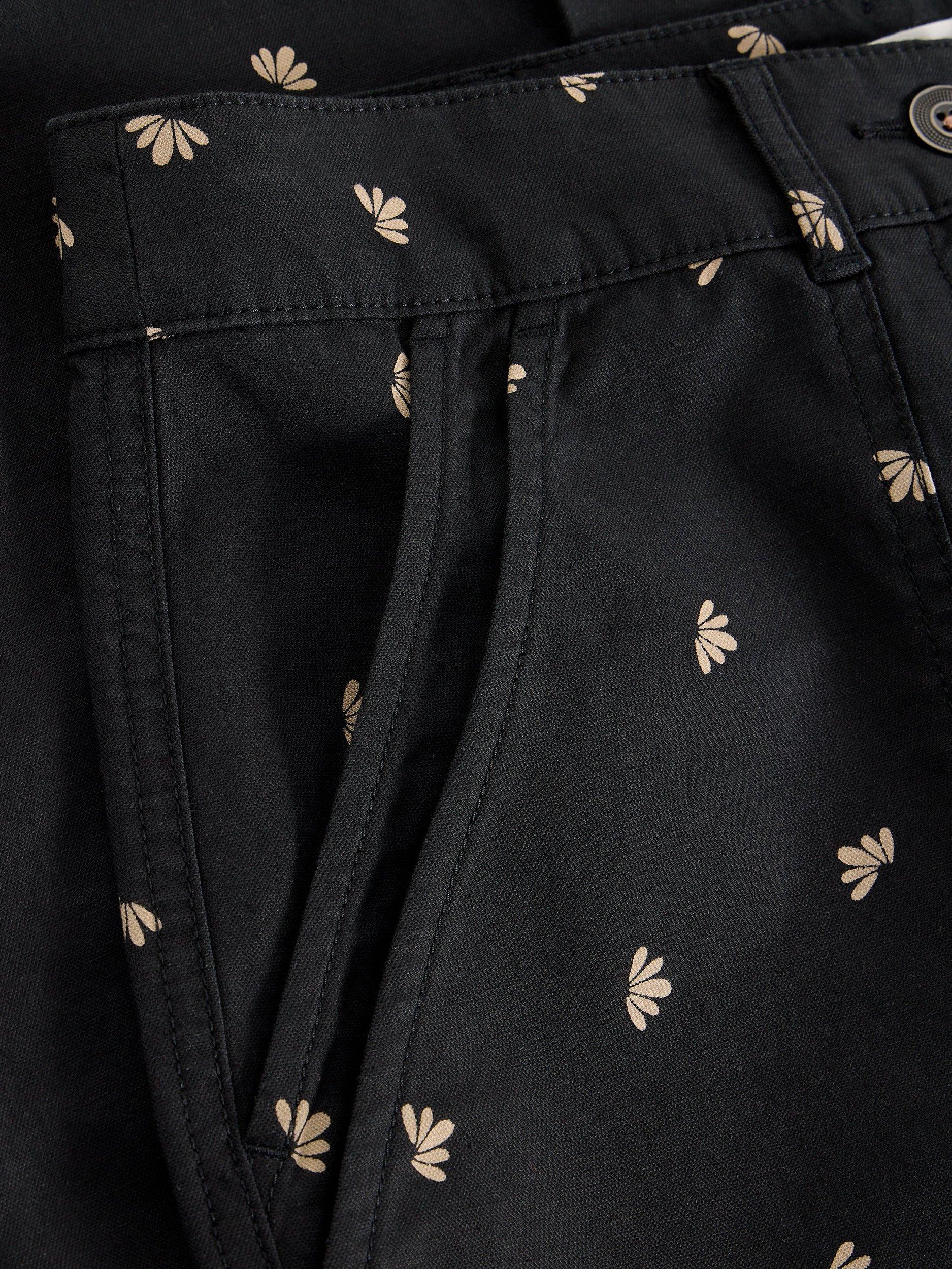 Product image 6 of 6, which shows White Stuff Abstract Twister Chinos, Black, 6S