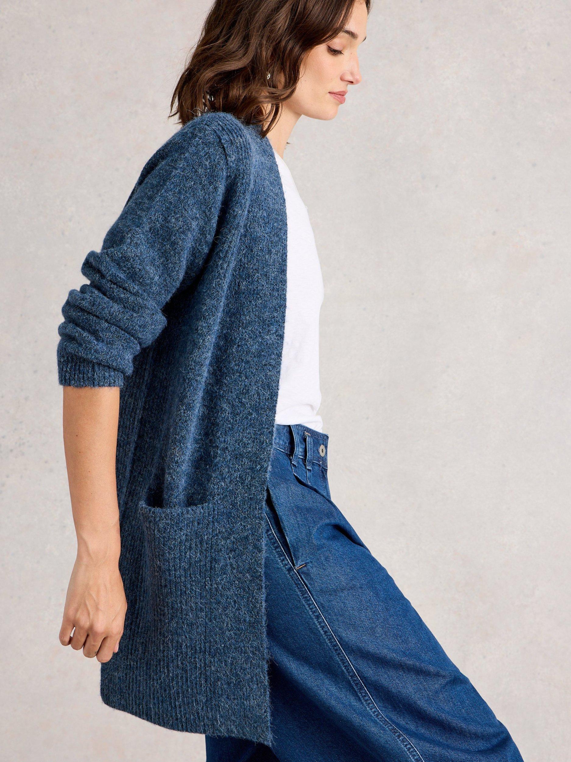 Product image 4 of 6, which shows White Stuff Erin Longline Cardigan, Dk Blue, S