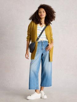 White Stuff Erin Longline Cardigan, Yellow, Yellow