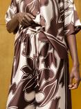 Ro&Zo Swirl Border Print Trousers, Brown