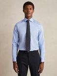 Reiss Remote Cotton Regular Fit Shirt, Mid Blue
