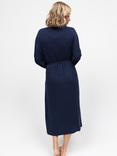 Cyberjammies Bonnie Jersey Midi Dressing Gown, Navy