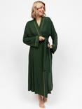 Cyberjammies Bonnie Jersey Midi Dressing Gown, Olive