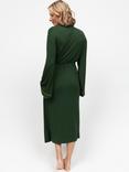 Cyberjammies Bonnie Jersey Midi Dressing Gown, Olive