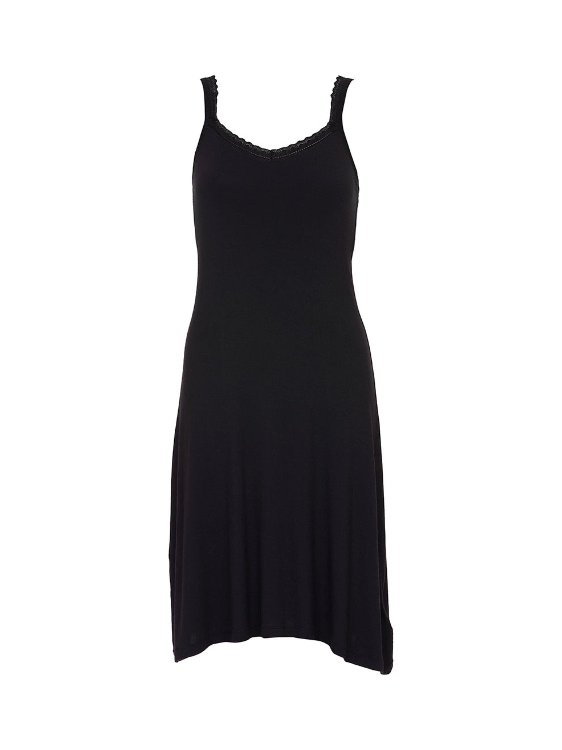 Product image 4 of 4, which shows Cyberjammies Bonnie Hidden Support Strappy Nightdress, Black, 6