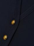 Reiss Gaia Knitted Button Through Vest, Navy