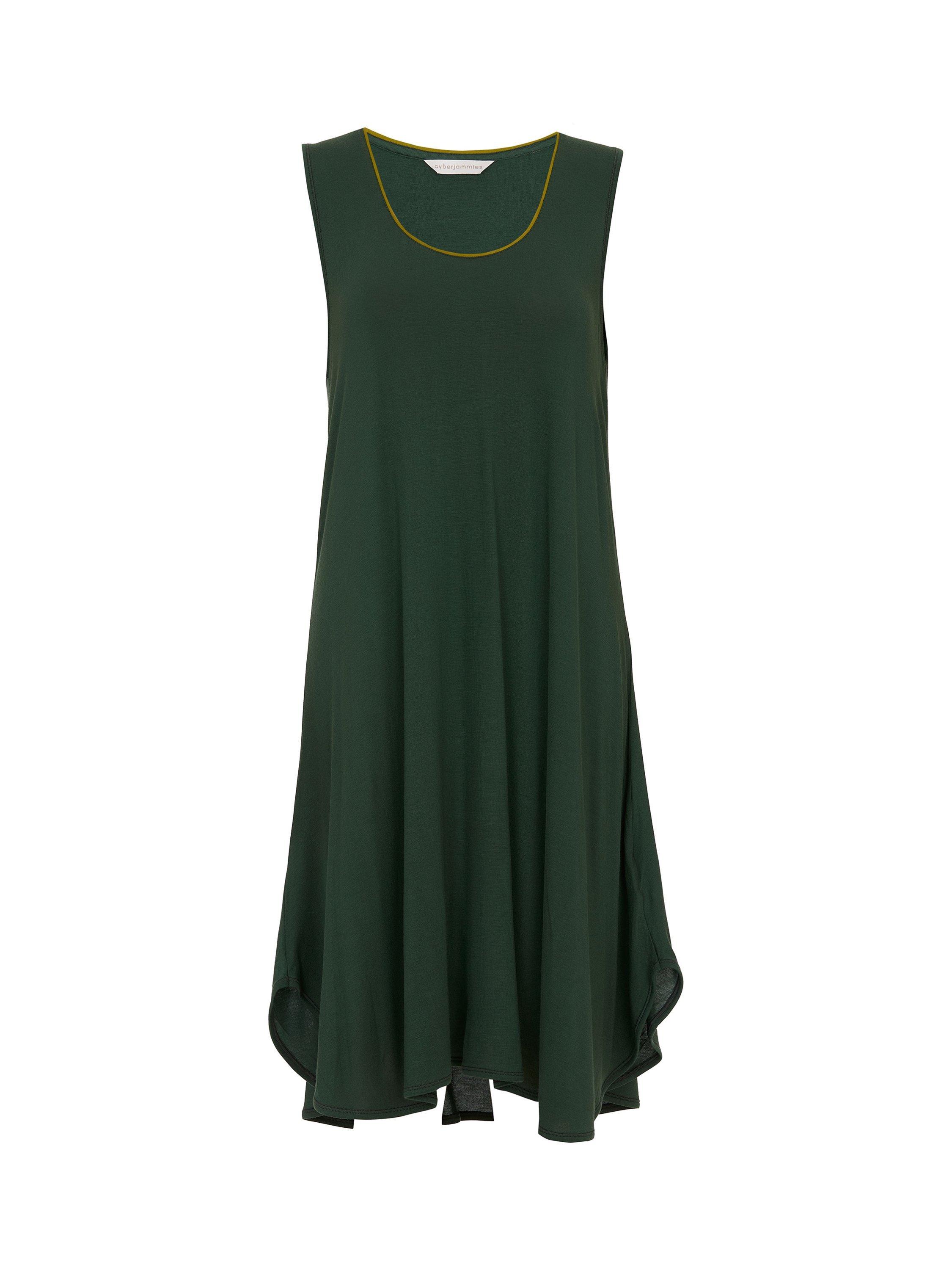 Product image 2 of 2, which shows Cyberjammies Jersey Sleeveless Swing Nightdress, Olive, 6