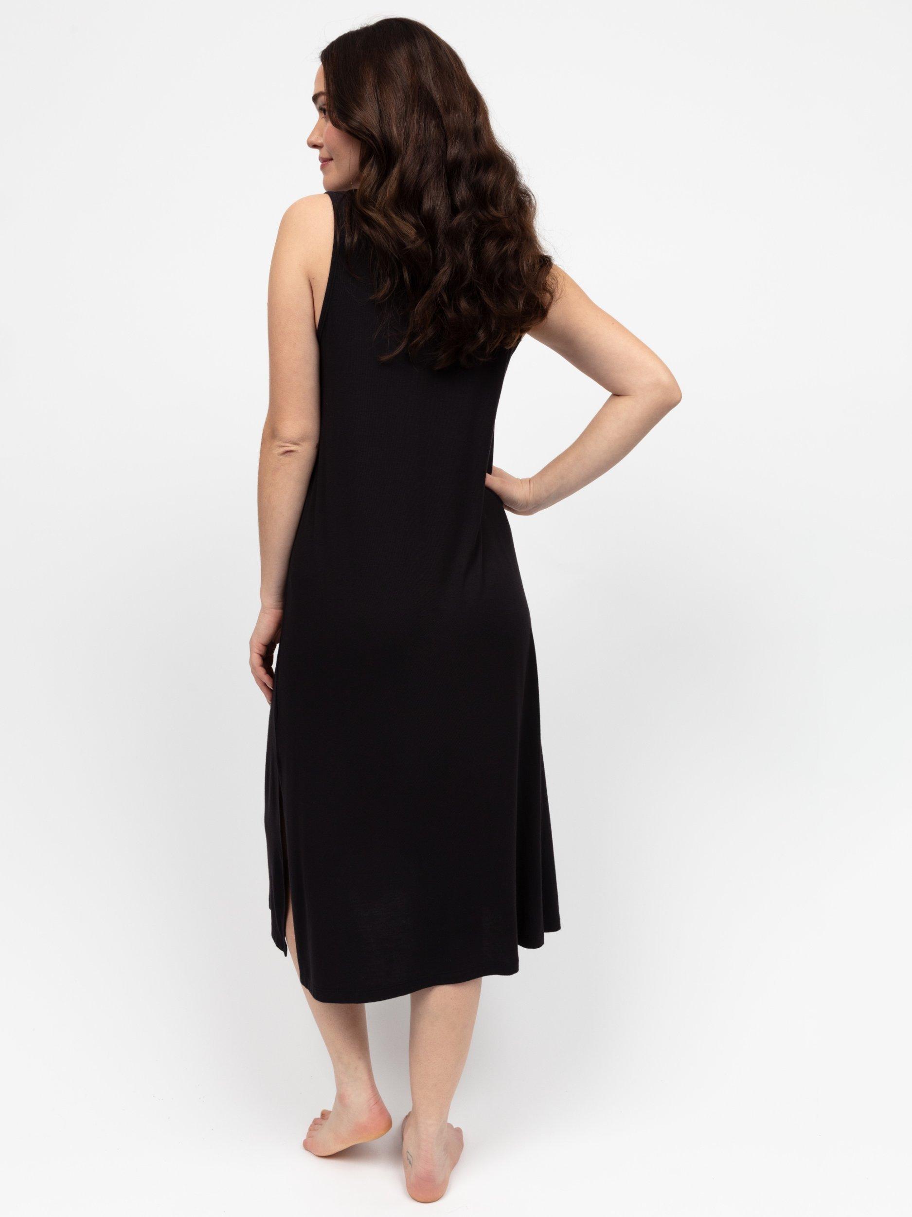 Product image 2 of 3, which shows Cyberjammies Bonnie Jersey Long Nightdress, Black, 6