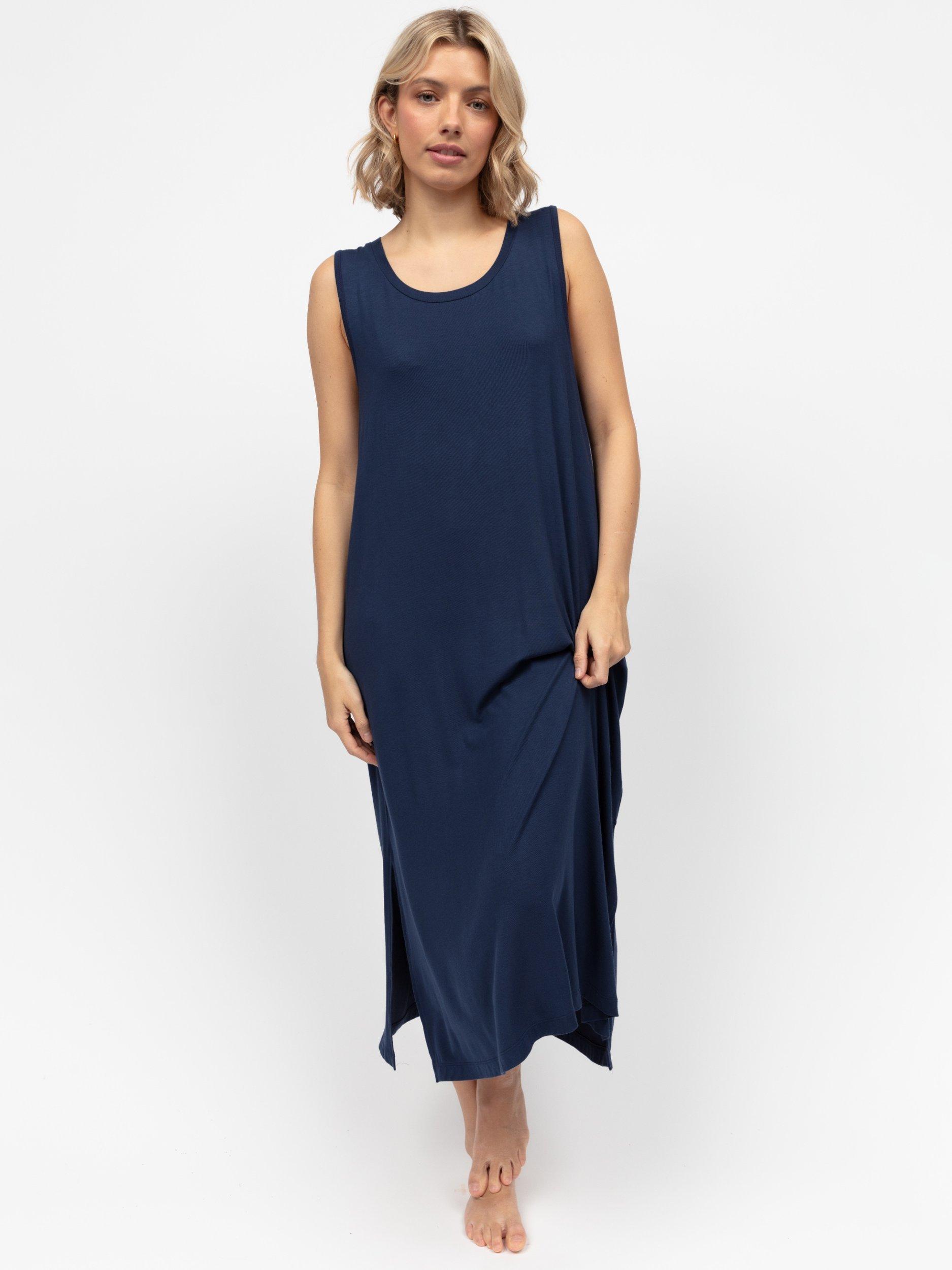 Product image 1 of 4, which shows Cyberjammies Marina Jersey Maxi Nightdress, Navy, 6