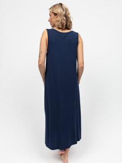 Cyberjammies Marina Jersey Maxi Nightdress, Navy - view 2, Navy