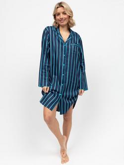 Cyberjammies Marina Stripe Nightshirt, Navy, Navy