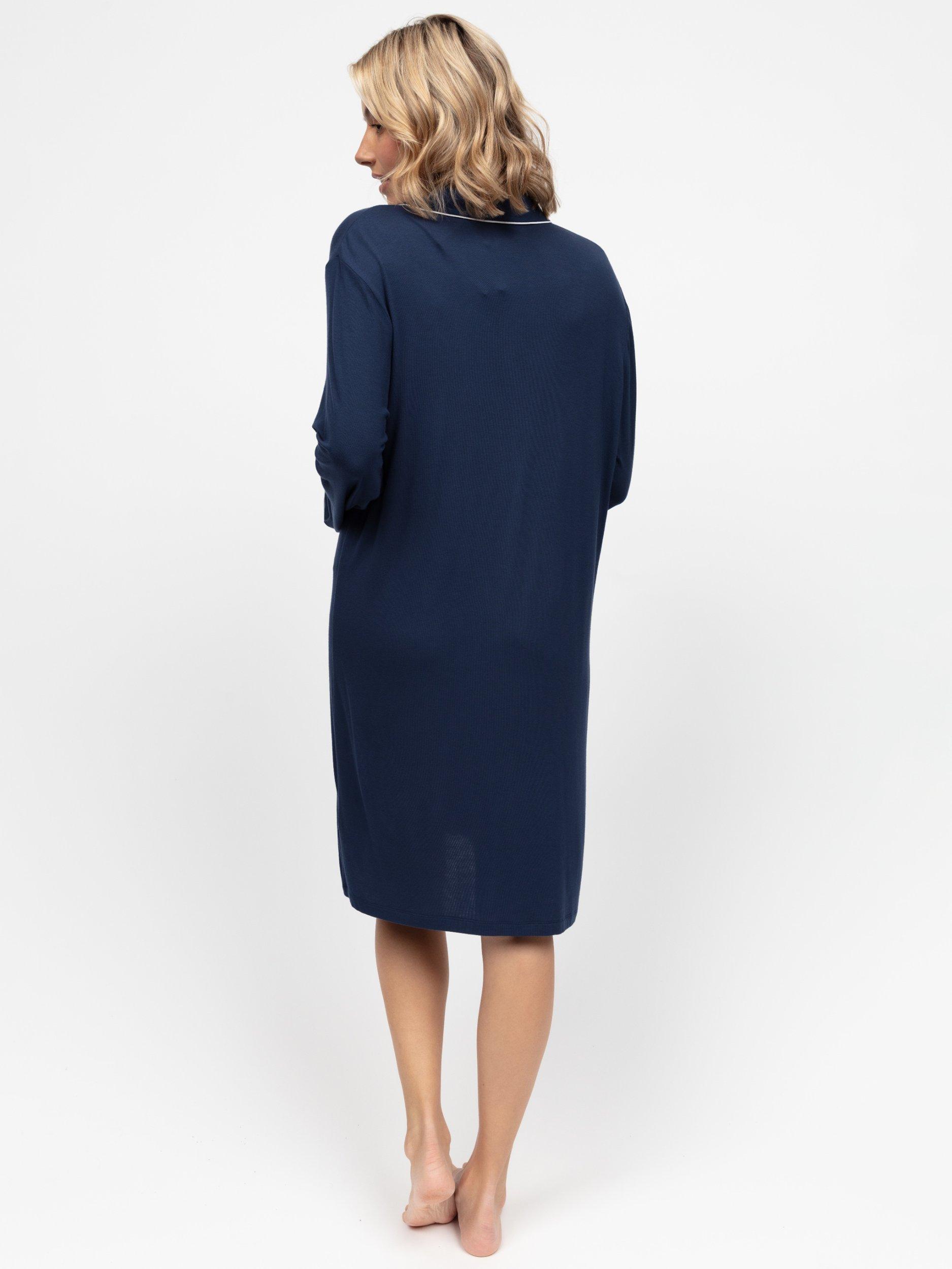 Product image 2 of 2, which shows Cyberjammies Marina Jersey Nightshirt, Navy, 6