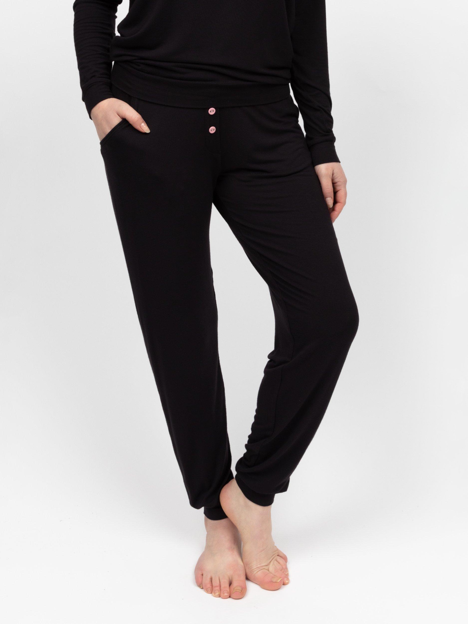 Product image 1 of 4, which shows Cyberjammies Bonnie Jersey Pyjama Bottoms, Black, 6