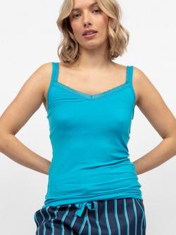 Cyberjammies Marina Hidden Support Strappy Pyjama Top, Aqua