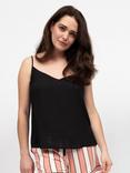 Cyberjammies Bonnie Strappy Cami Pyjama Top, Black