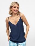 Cyberjammies Madelyn Strappy Cami Pyjama Top, Navy