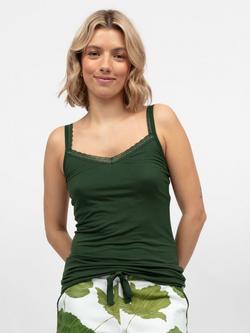 Cyberjammies Marina Hidden Support Strappy Pyjama Top, Olive
