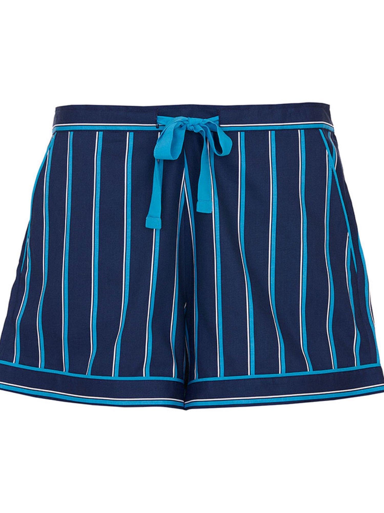 Product image 4 of 4, which shows Cyberjammies Marina Stripe Pyjama Shorts, Navy, 6