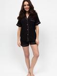Cyberjammies Bonnie Jersey Shorty Pyjama Set, Black