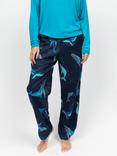 Cyberjammies Marina Whale Print Pyjama Bottoms, Navy/Multi