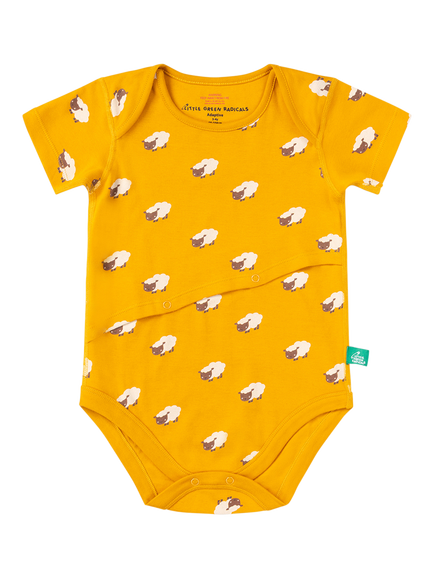 Little Green Radicals Kids' Adaptive Bodysuit, Gold/Multi, Gold/Multi
