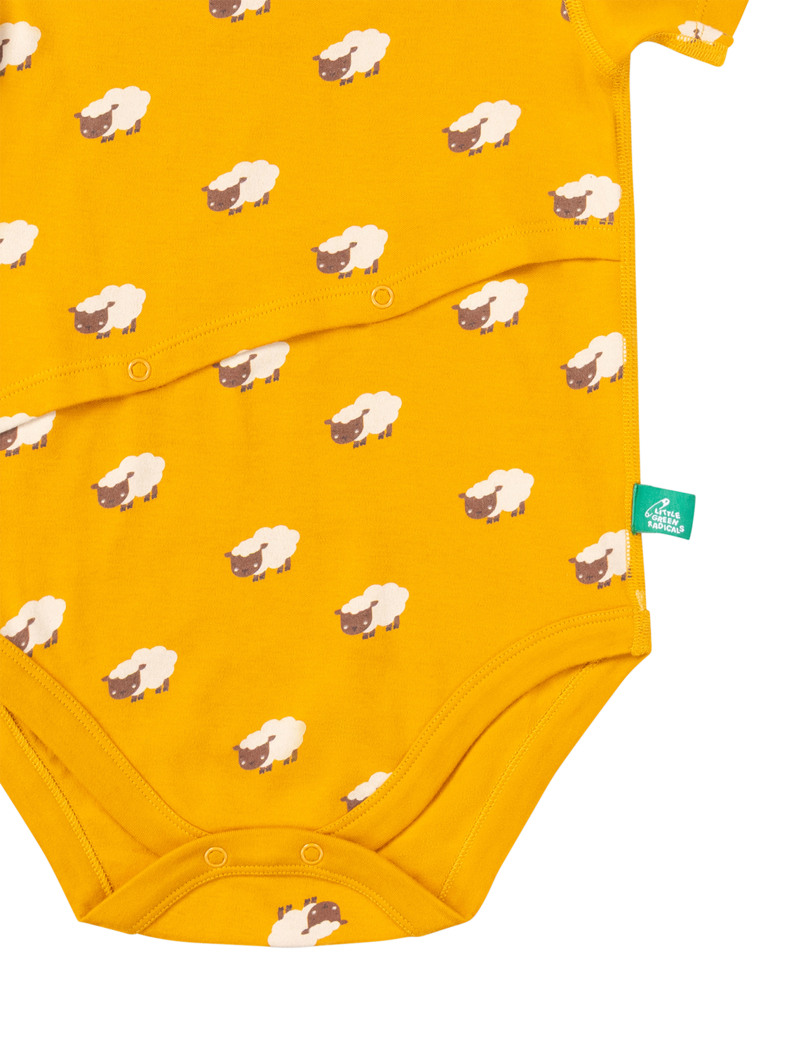 Product image 3 of 4, which shows Little Green Radicals Kids' Adaptive Bodysuit, Gold/Multi, 2-3 years