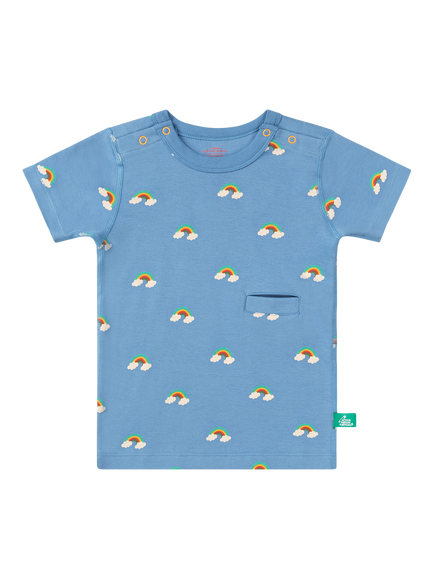 Little Green Radicals Kids' Adaptive Short Sleeved T-Shirt, Blue/Multi, Blue/Multi