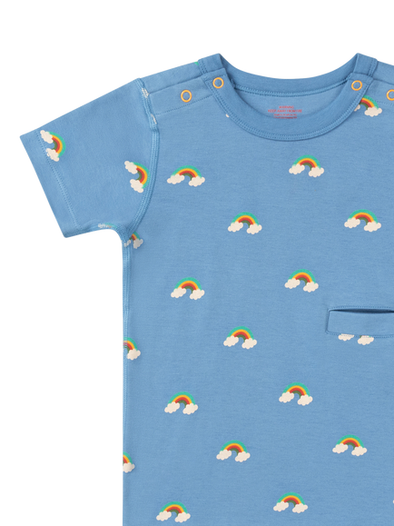 Little Green Radicals Kids' Adaptive Short Sleeved T-Shirt, Blue/Multi - view 2, Blue/Multi