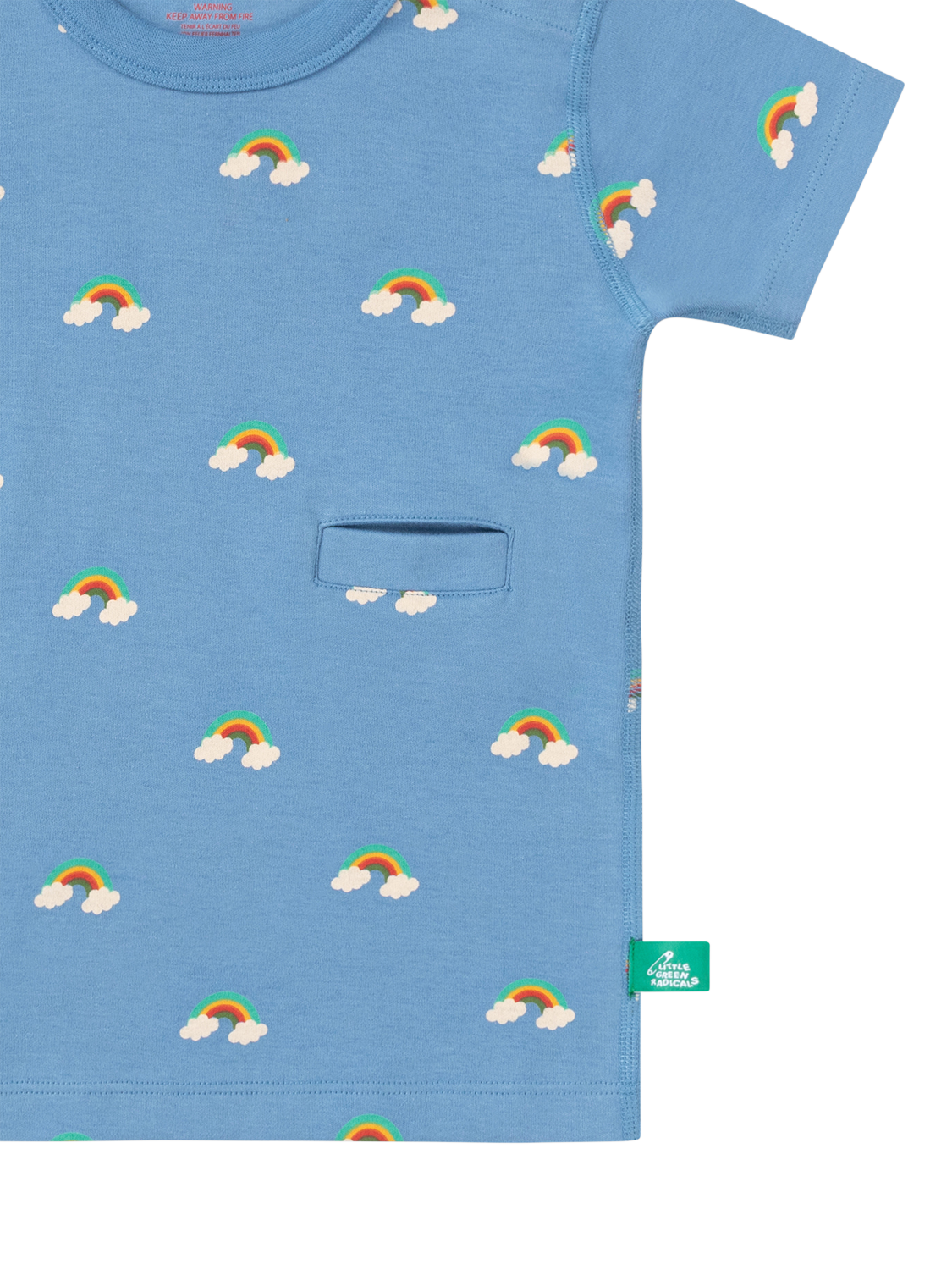 Product image 3 of 4, which shows Little Green Radicals Adaptive Short Sleeved T-Shirt, Blue/Multi, 2-3 years