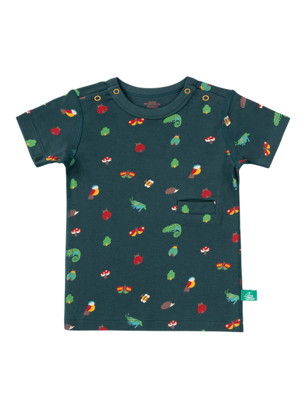Little Green Radicals Kids' Adaptive Short Sleeved T-Shirt, Green/Multi, Green/Multi
